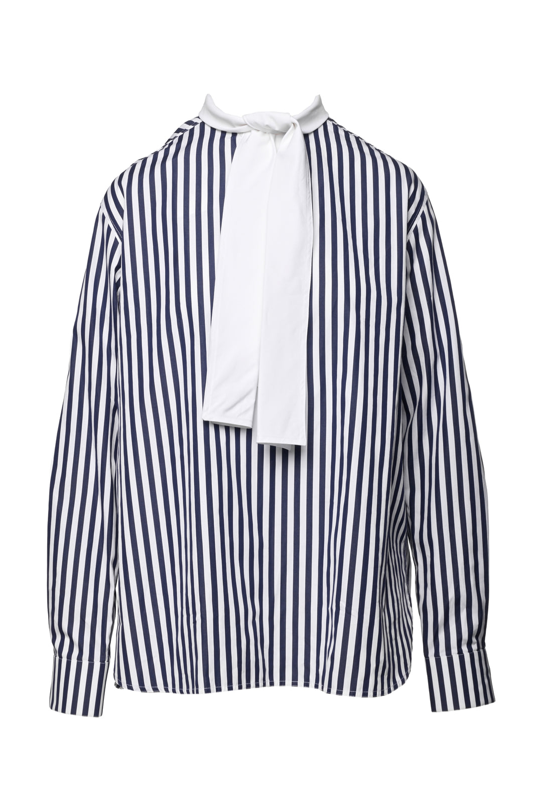 Sebline Size XL Chemise Lavalier Butcher Stripe Tops