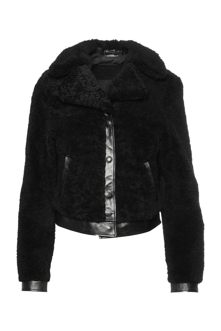 All Saints Size 4 Madsen Shearling Jacket