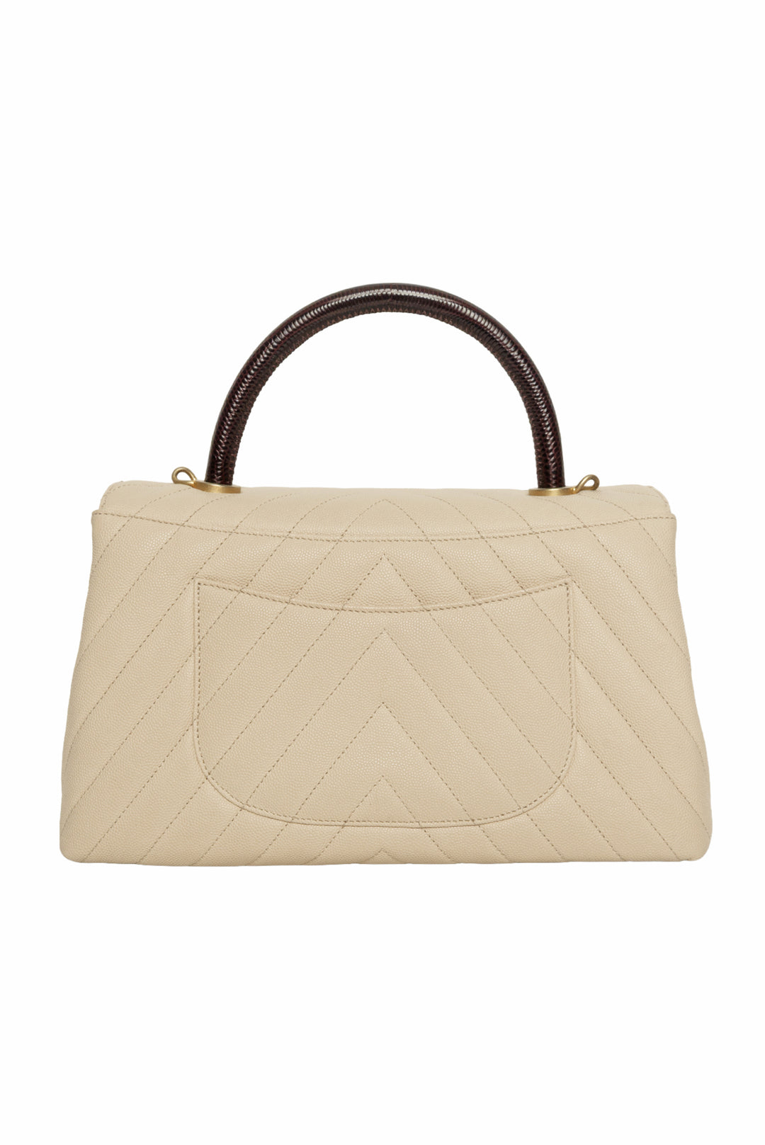 Chanel 2019 Medium Coco Lizard Top Handle Flap Bag