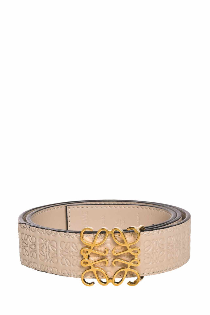 Loewe Size 30 Reversible Anagram Embossed Leather Belt