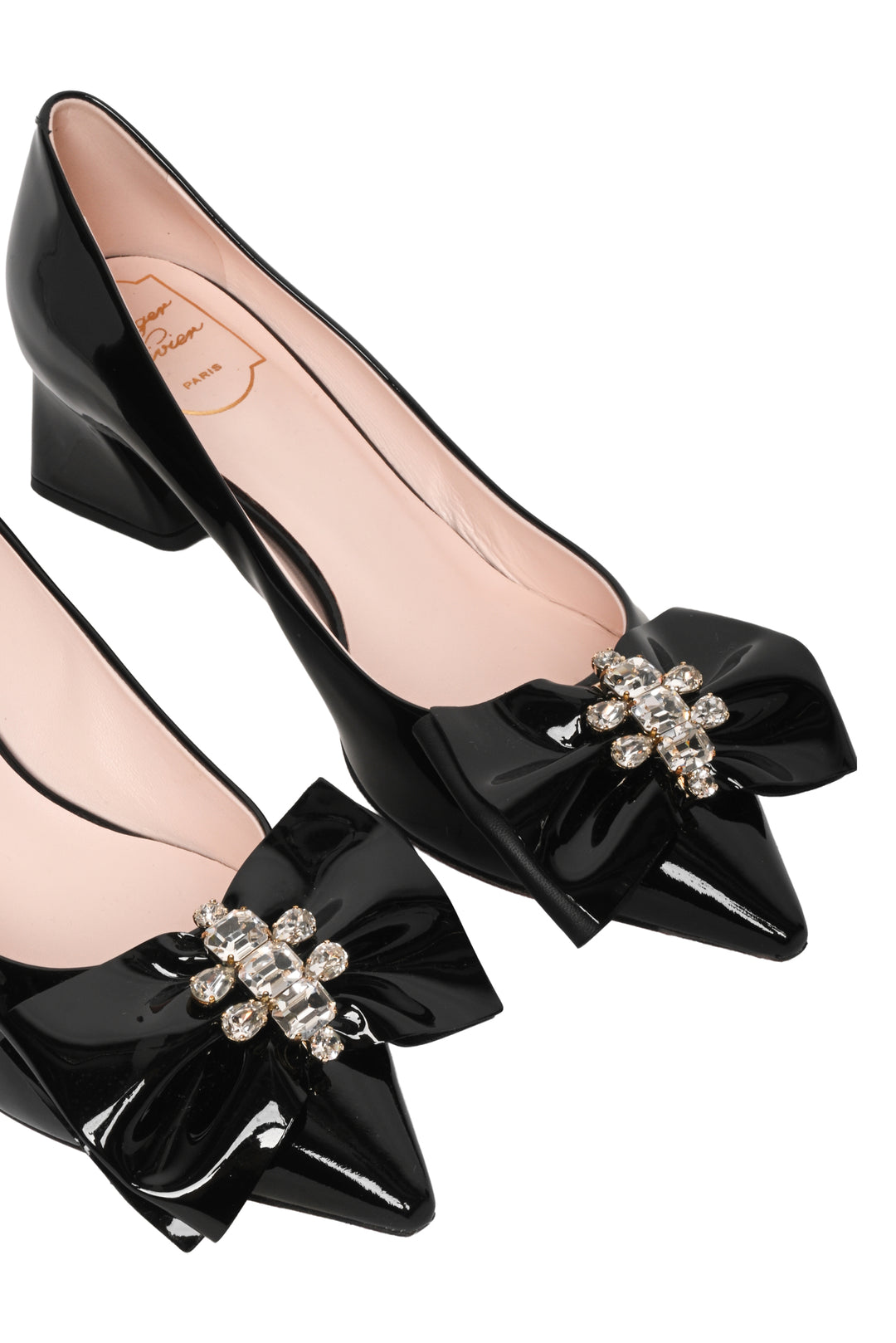 Roger Vivier Size 39 Patent Leather Jewel Bow Pumps