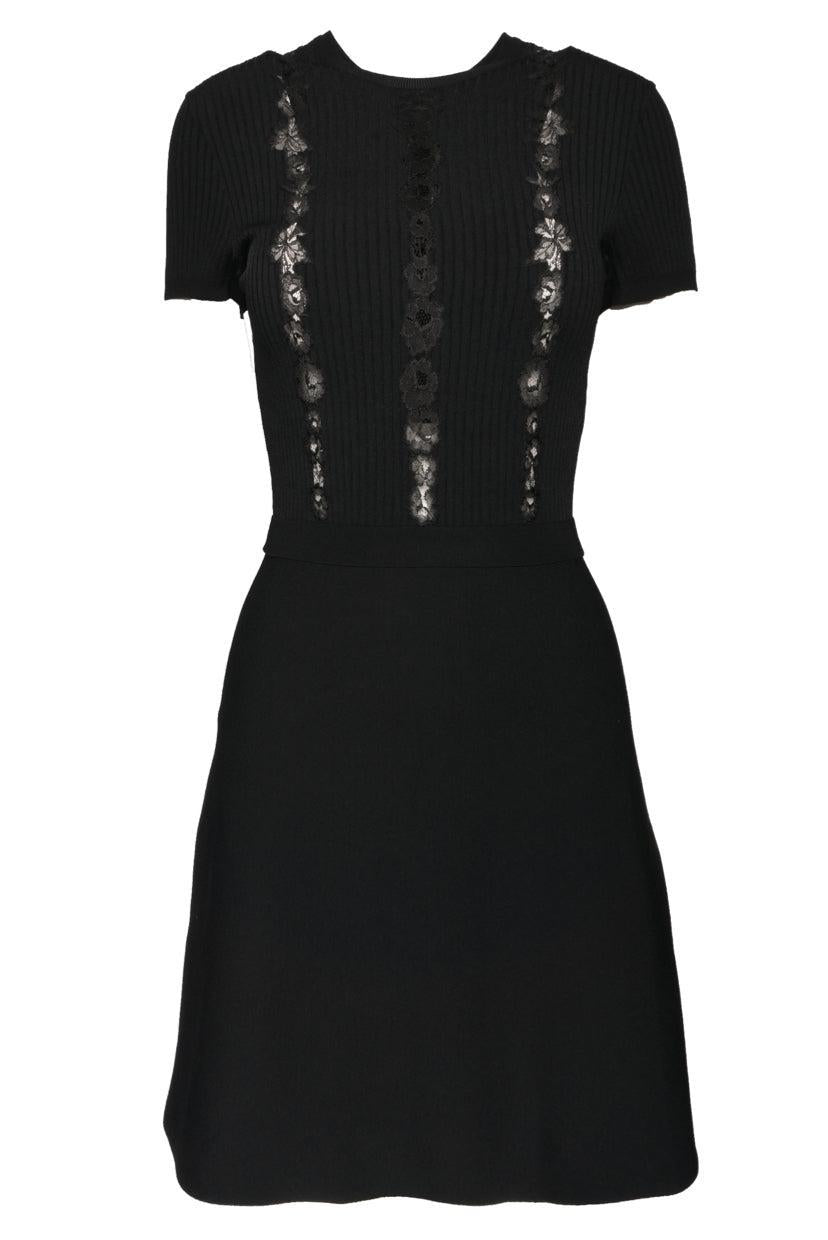 Valentino Size M Lace Knit Mini Dress
