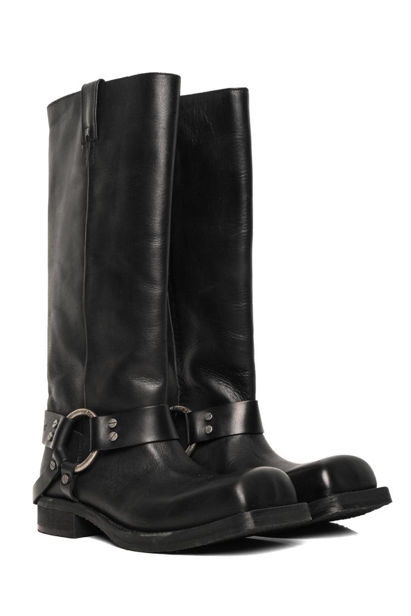 Acne Size 40 Leather Buckle Boots