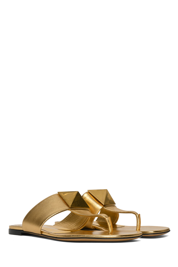 Valentino Size 36 One Stud Leather Thong Sandals