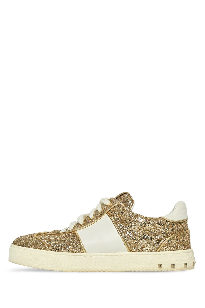 Valentino Size 36.5 Rockstud Glitter Sneakers