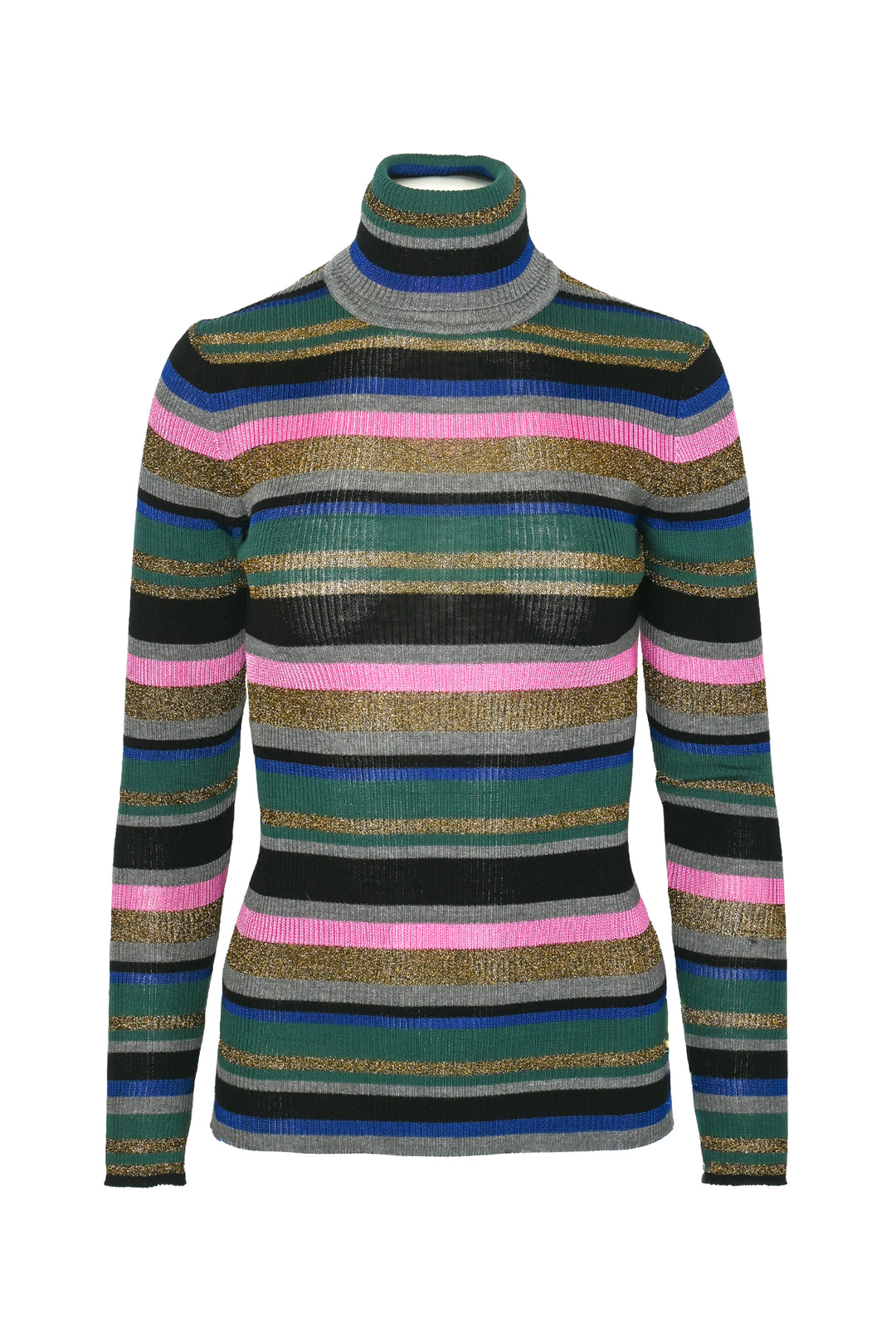 Emilio Pucci Size M Striped Turtleneck Sweater