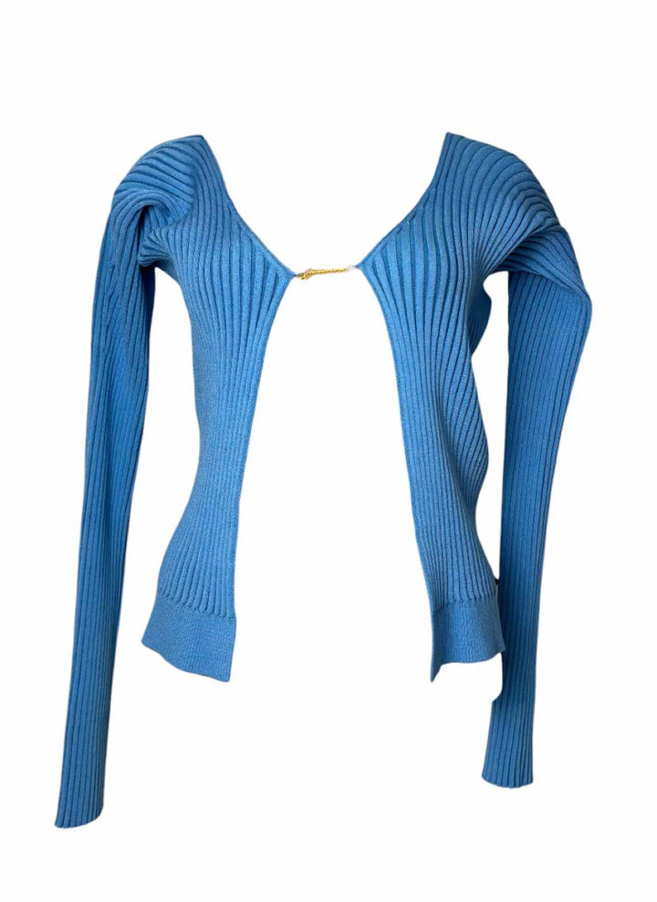 Jacquemus La Maille Pralu Ribbed Knit Size 44 Cardigan