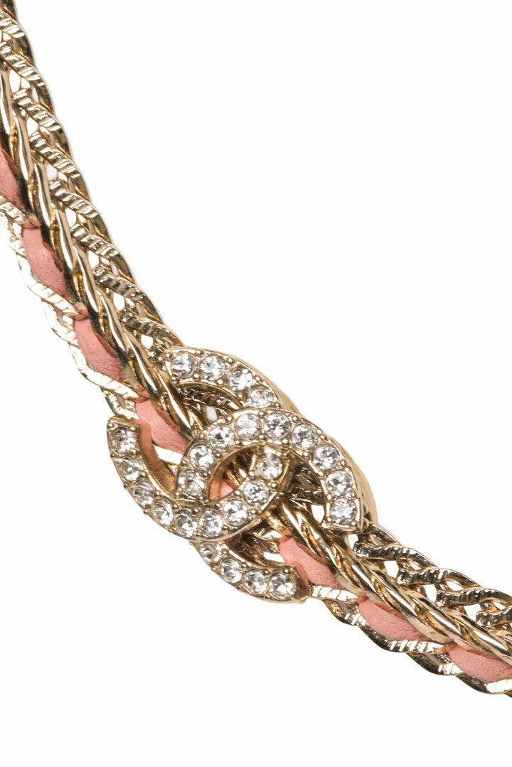 Chanel Size OS 2022 Velvet Tie CC Crystal Choker Necklace