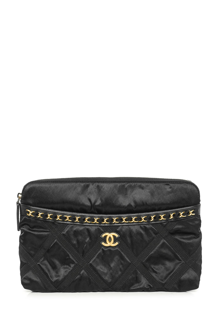 Chanel 2021 Nylon Grosgrain Convertible Lifestyle Pouch Tote