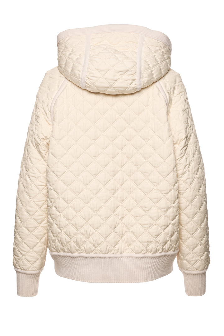 Hermes Size 36 H Knit & Quilted Reversible Hooded Down Jacket
