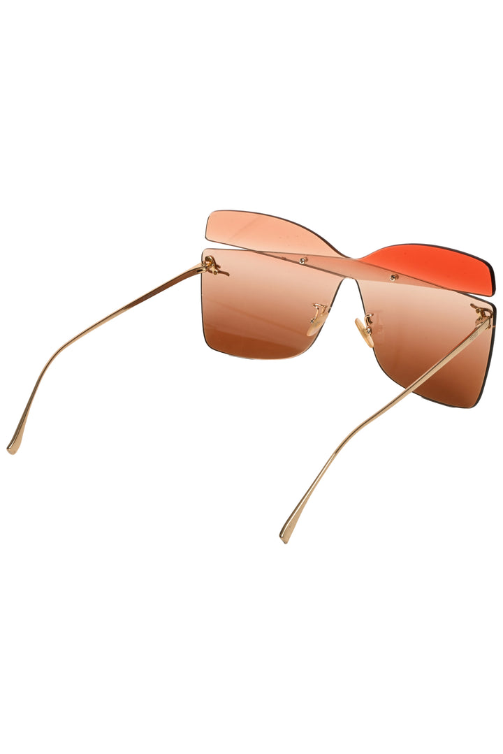 Fendi Orange Gradient Karligraphy Sunglasses Eyewear