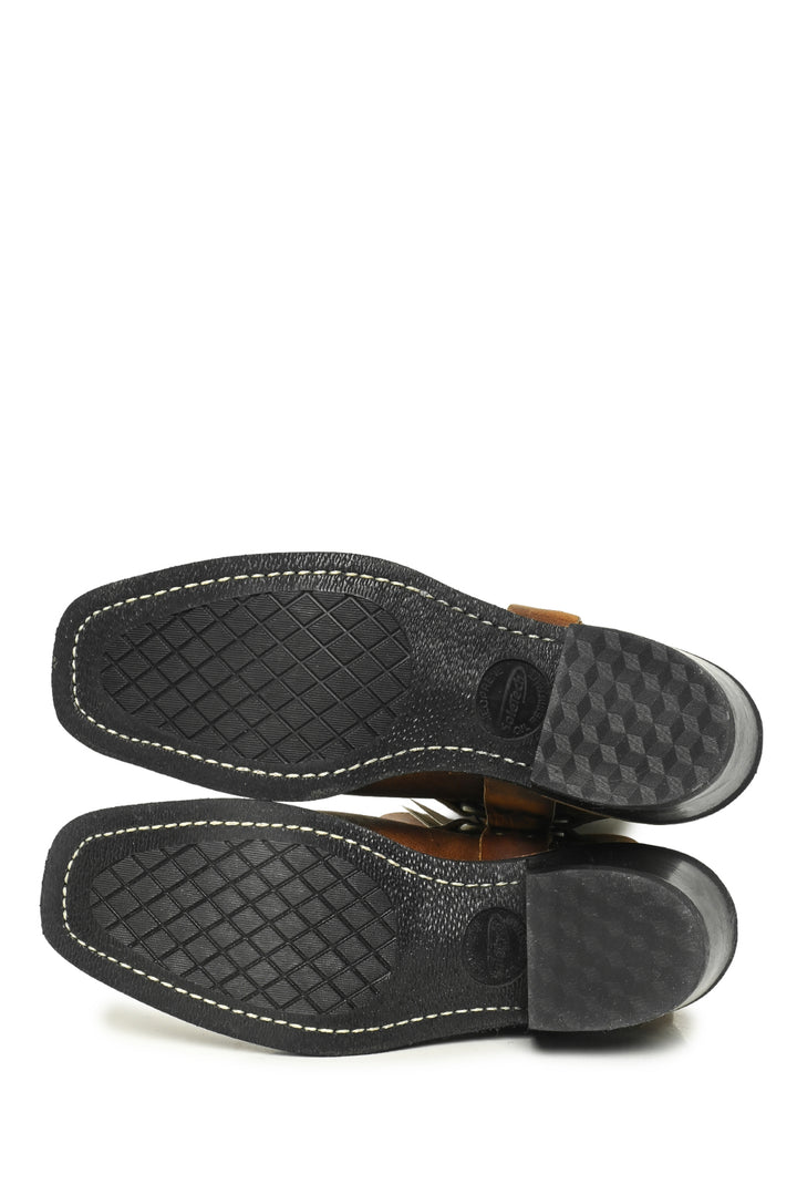 Frye Size 7.5 Oiled Leather Harness Mid-Calf Boots