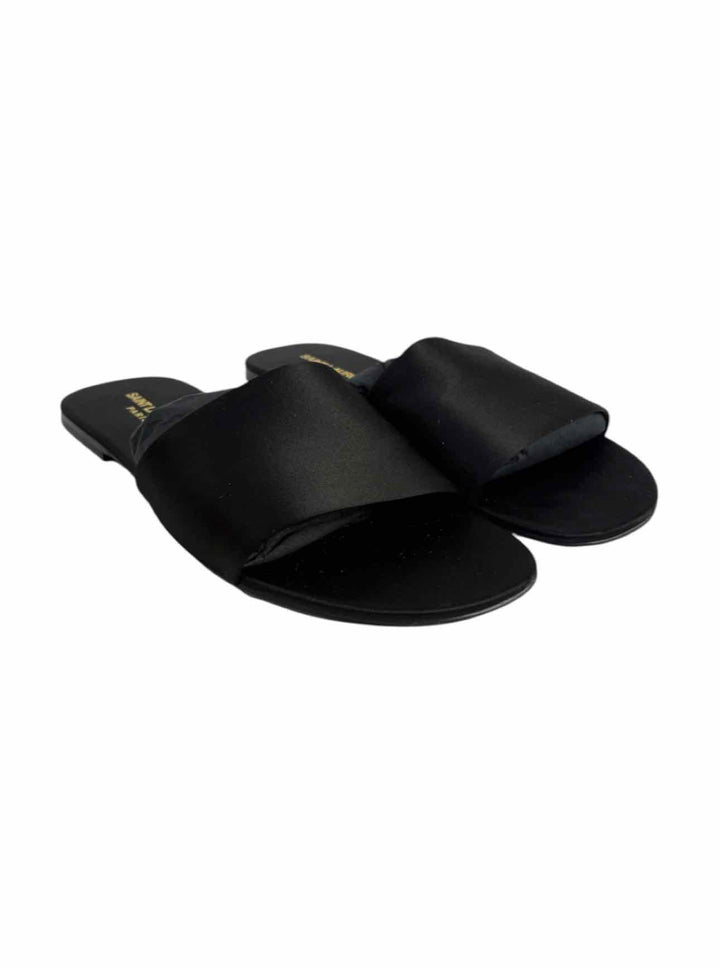 Saint Laurent Size 42 Men's Carlyle Silk Satin Crepe Slide Sandals