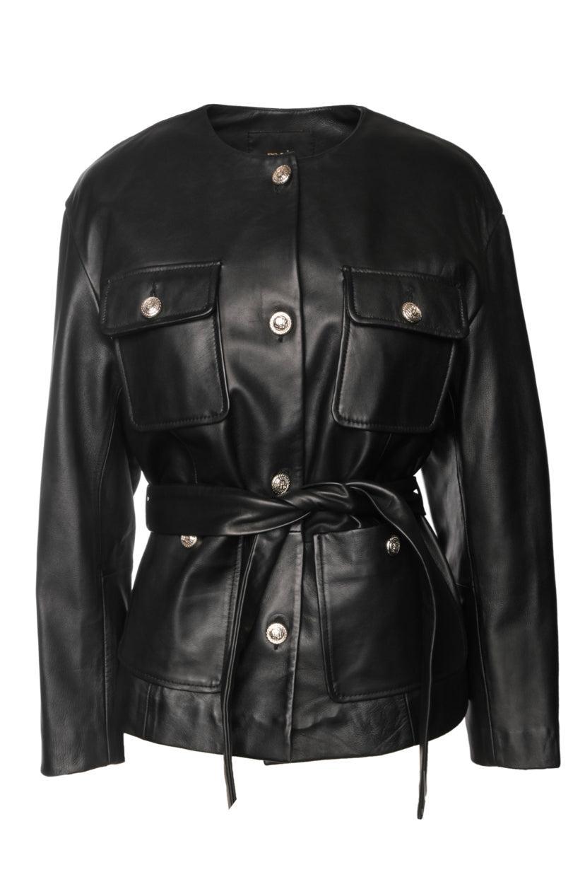 maje Size 36 4 Pocket Lamb Leather Jacket