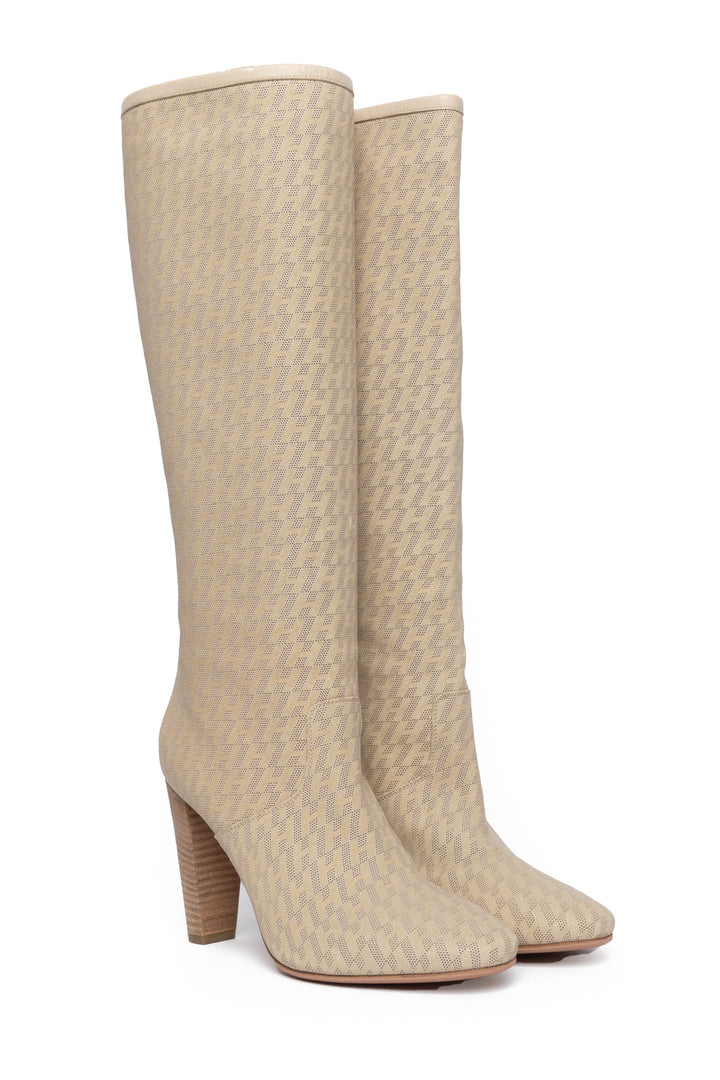 Hermes Size 36.5 Perforated H Knee High Boots