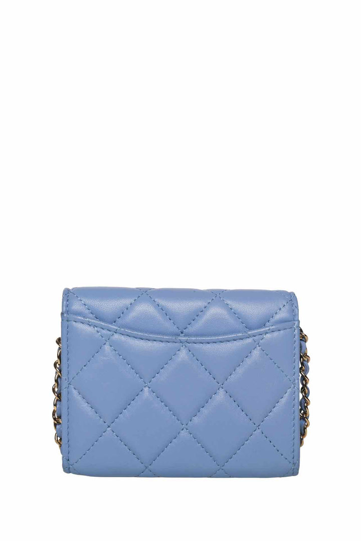 Chanel 2020 Quilted Card Holder on Chain