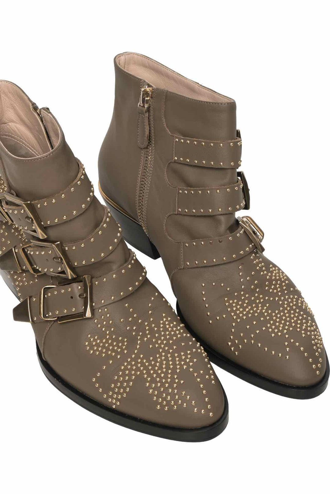 Chloe Size 37 Susanna Stud Buckle Ankle Boots