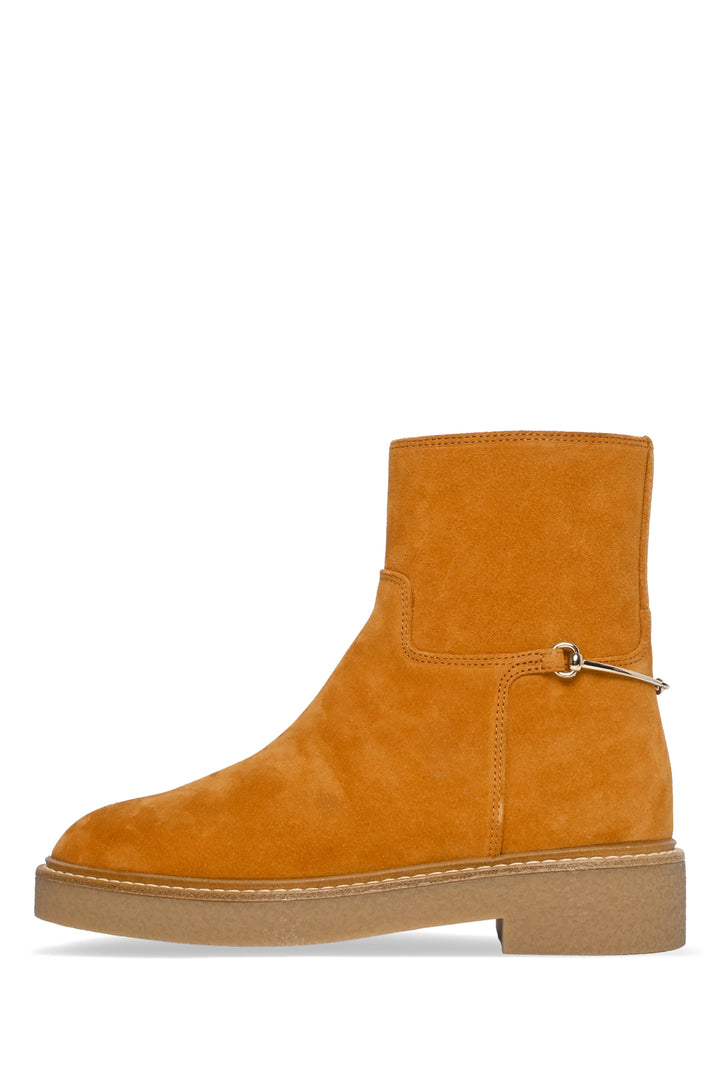 Gucci Size 36.5 Slim Horsebit Suede Ankle Boots