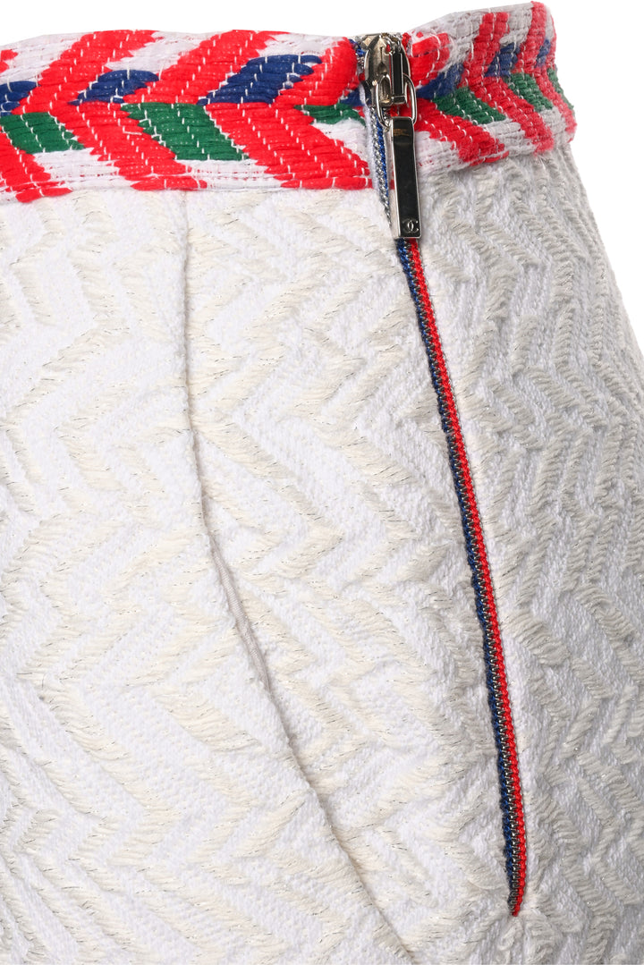 Chanel Size 36 2016 Tweed Chevron Stripe Mock Neck Top & Pant Set