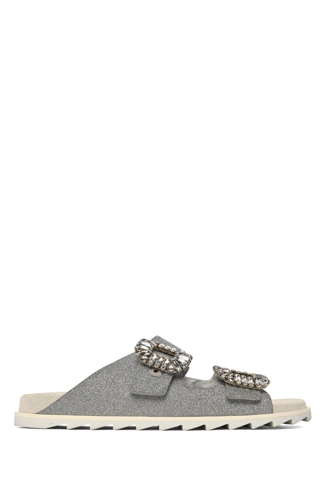 Roger Vivier Size 40 Slidy Viv Glitter Sandals