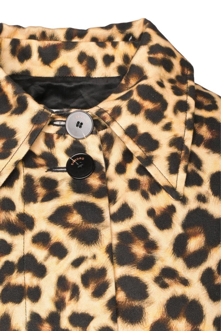 Sandro Size 0 Leopard Trench Coat