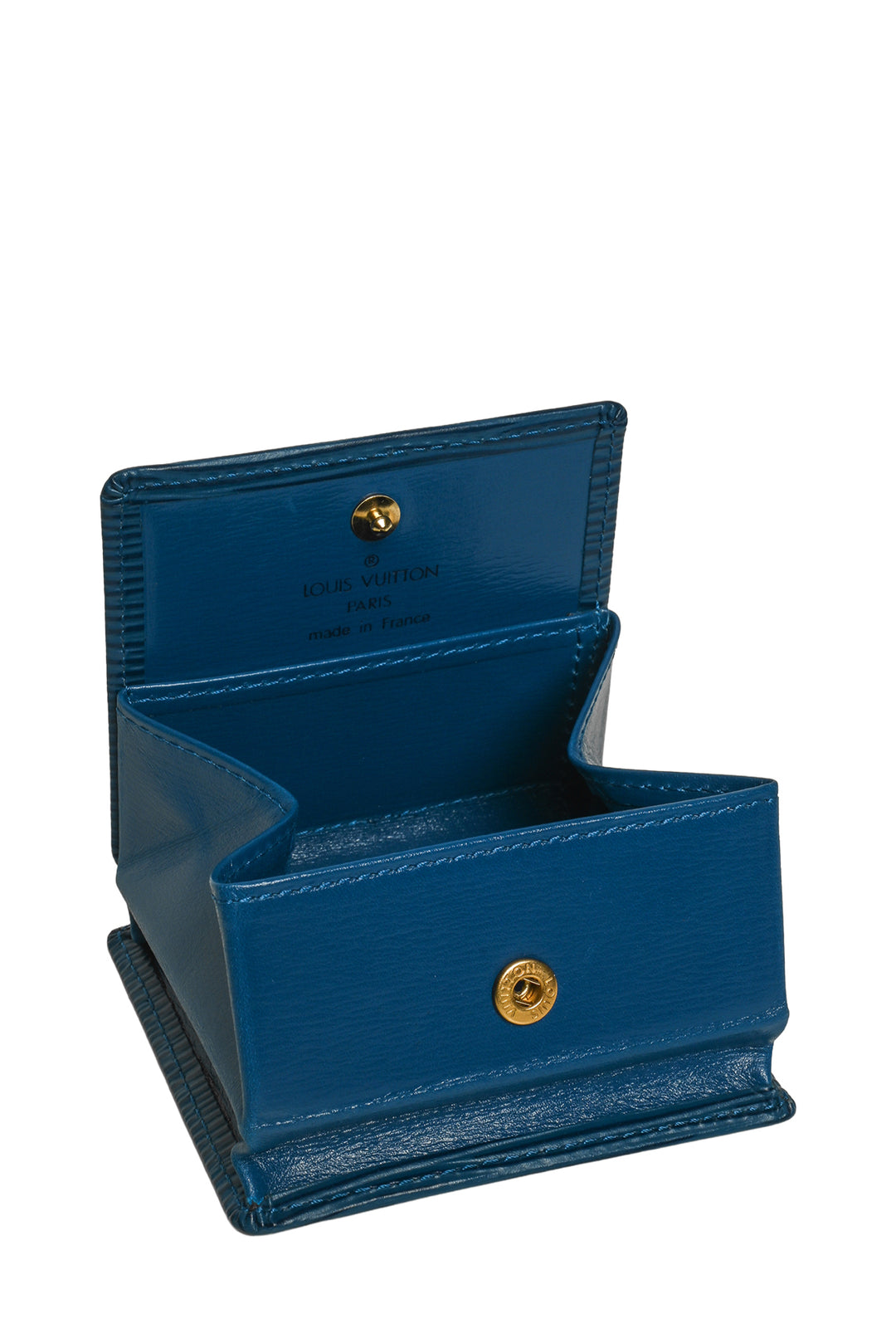 Louis Vuitton Vintage 1995 Epi Leather Snap Closure Square Coin Pouch Wallet