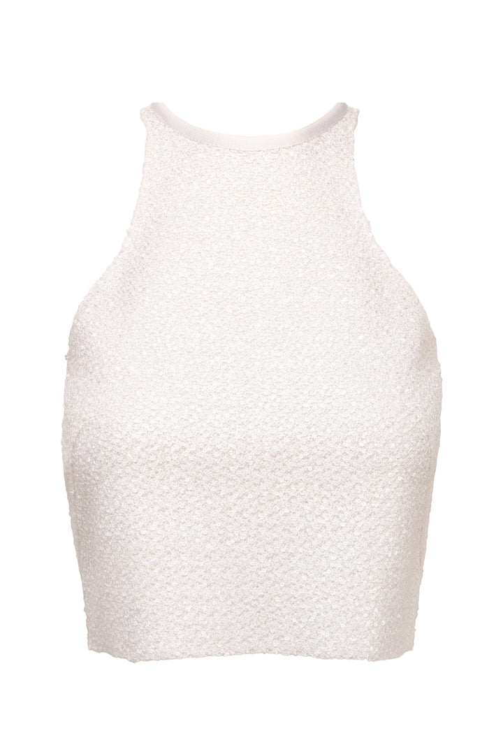 St. John Size XS Sleeveless Sequin Crop Tops
