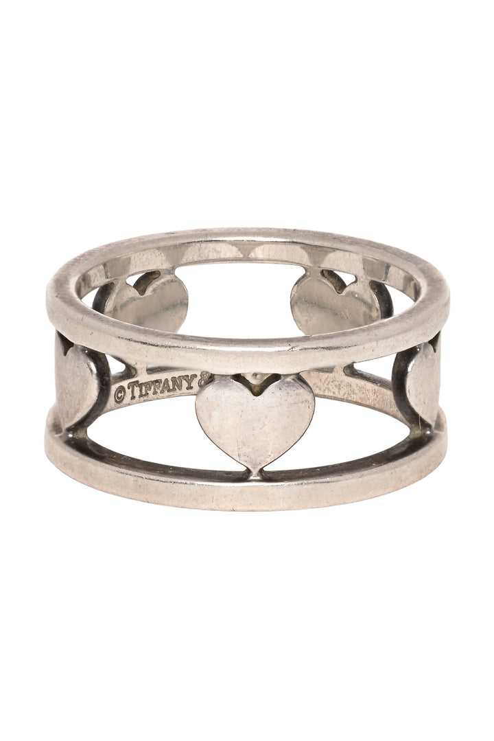 Tiffany & Co Size 6.5 Heart Cutout Band Ring