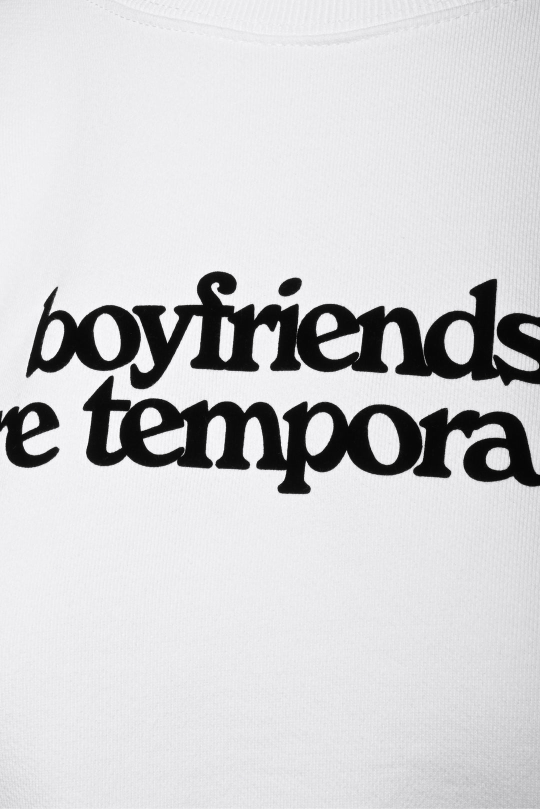 Off White Size S Cropped Boyfriend Sweatshirt