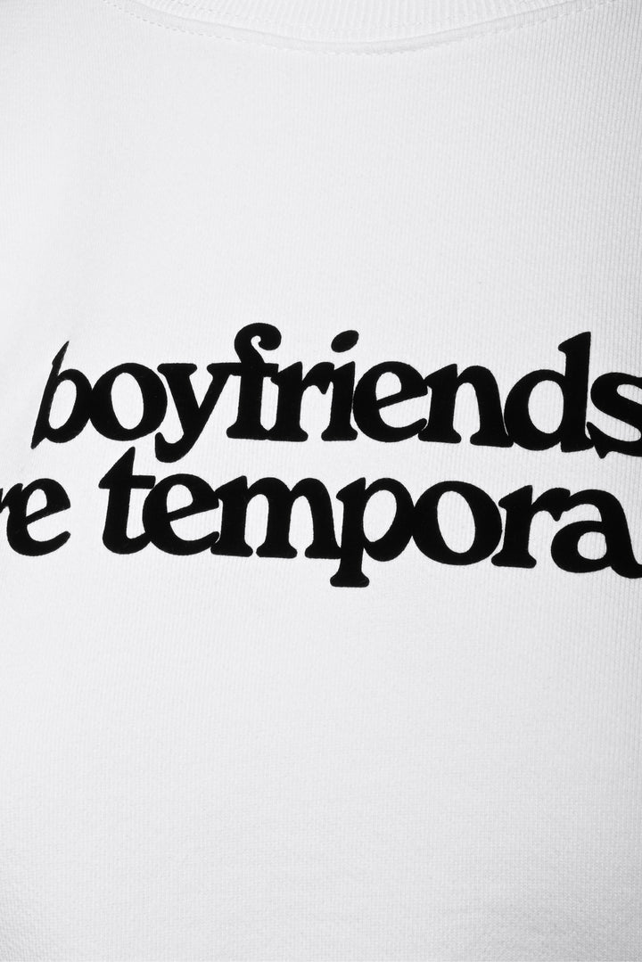 Off White Size S Cropped Boyfriend Sweatshirt