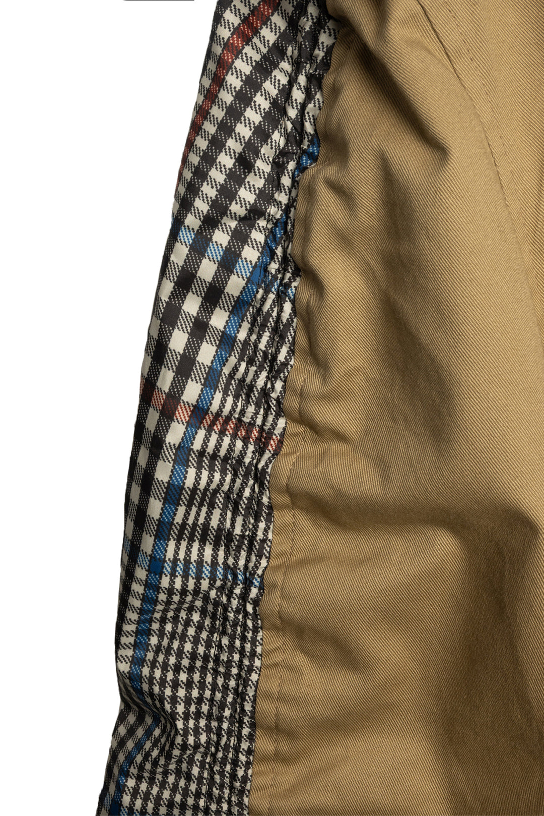 Monse Size M Drawstring Plaid Trench Coat