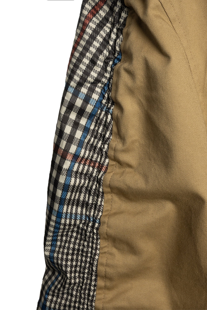 Monse Size M Drawstring Plaid Trench Coat