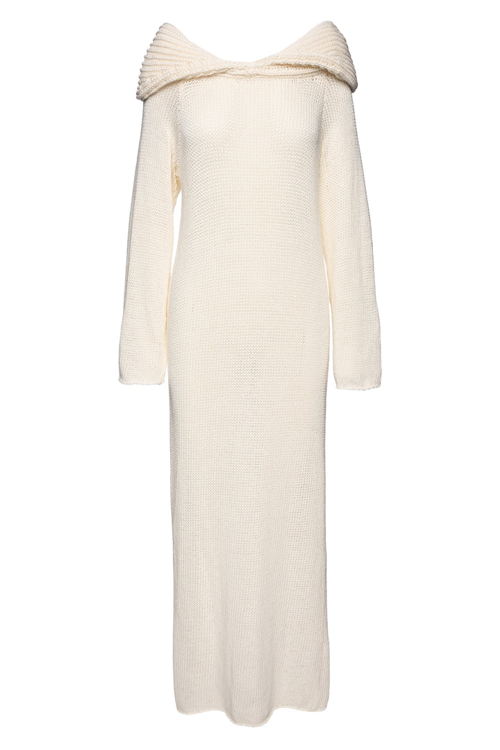 Khaite Size S Cyra Knitted Cotton-Blend Maxi Dress
