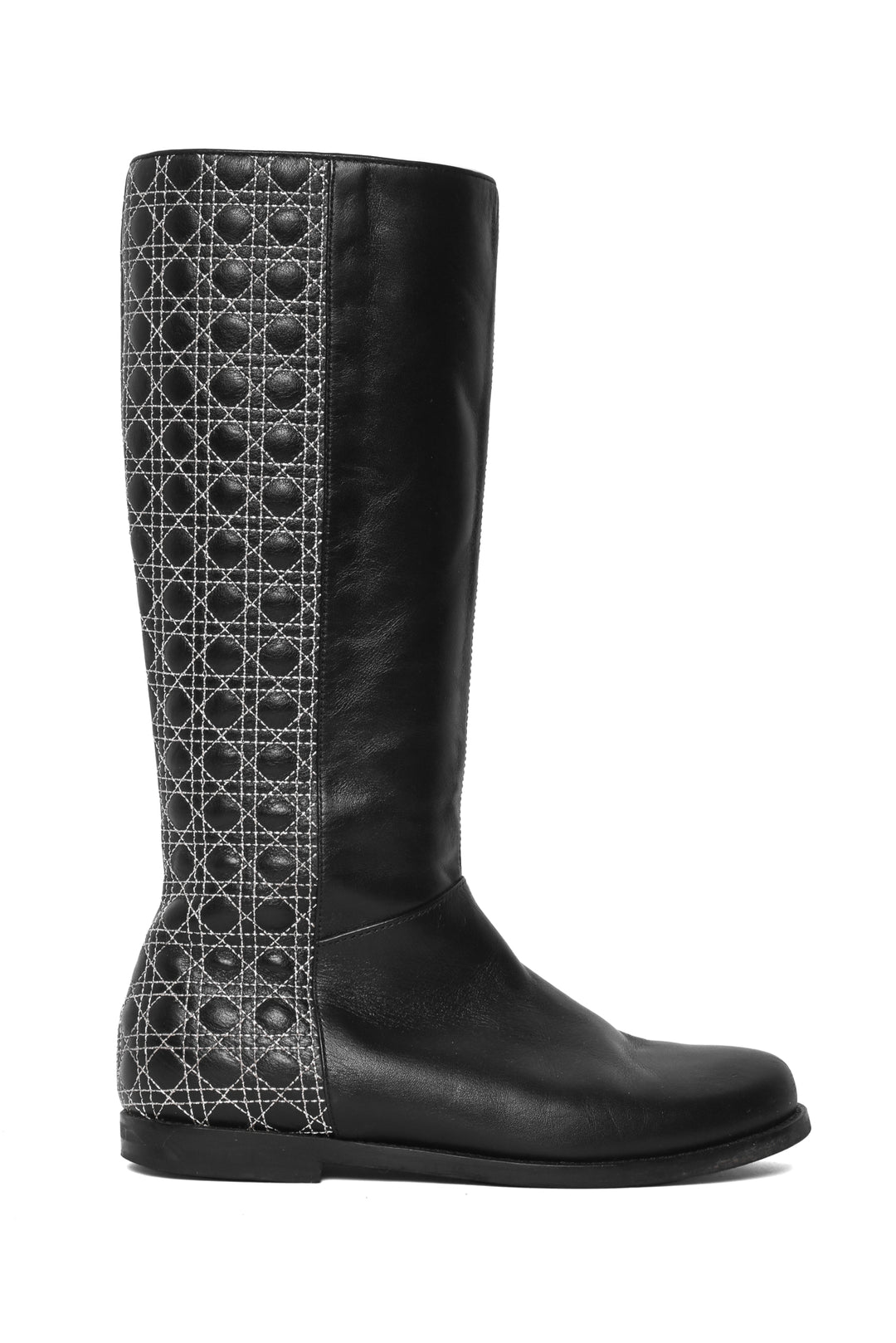 Dior Size 34 Cannage Quilted Tall Boots