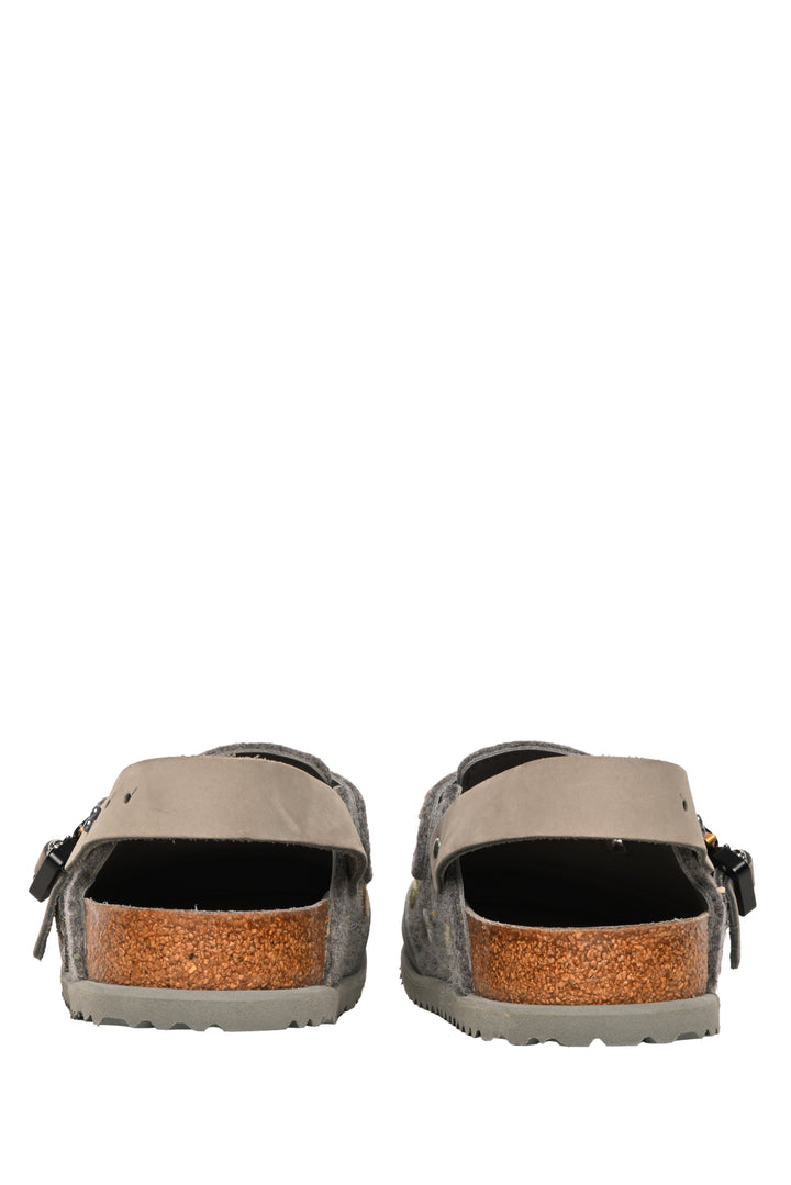 Dior x Birkenstock Size 9 Men's Tokio Felted Wool Floral Embroidered Mules