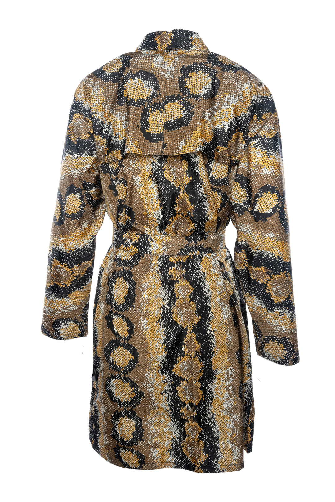 Prada Size 36 2015 Snakeskin Print Trench Coat