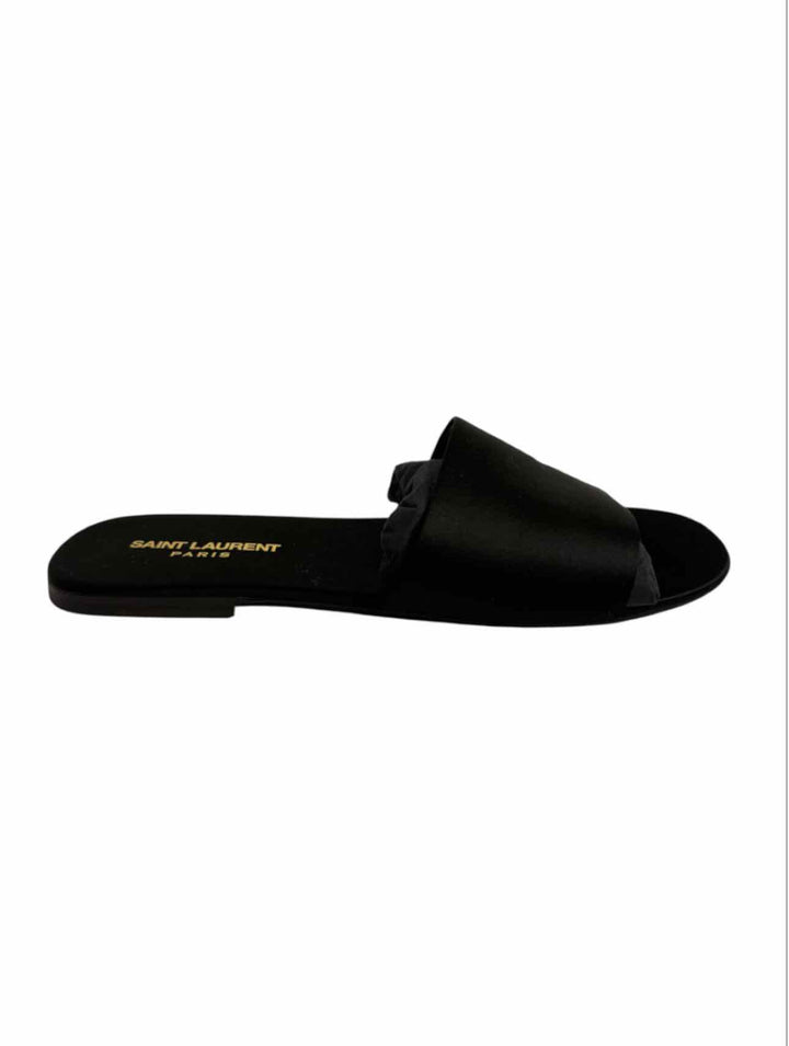 Saint Laurent Size 42 Men's Carlyle Silk Satin Crepe Slide Sandals