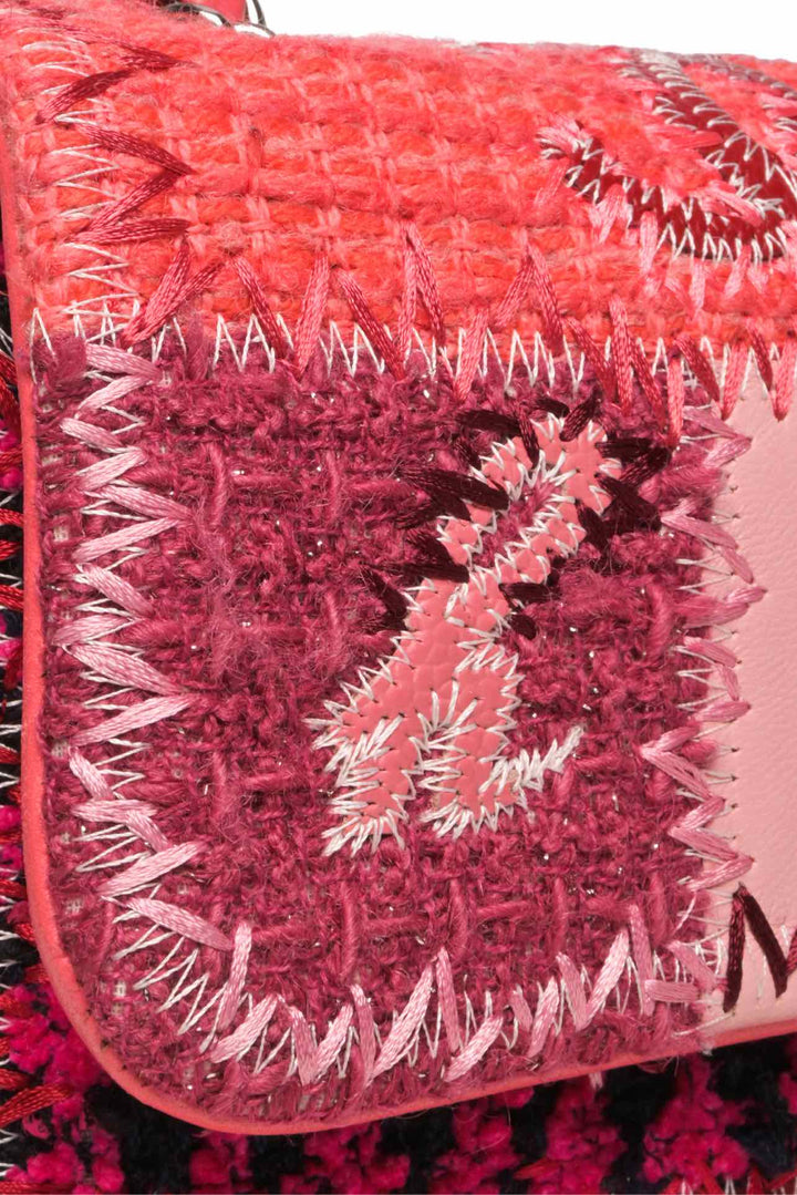 Chanel 2017 Medium Patchwork Wool Tweed & Calfskin Single Flap Shoulder Bag