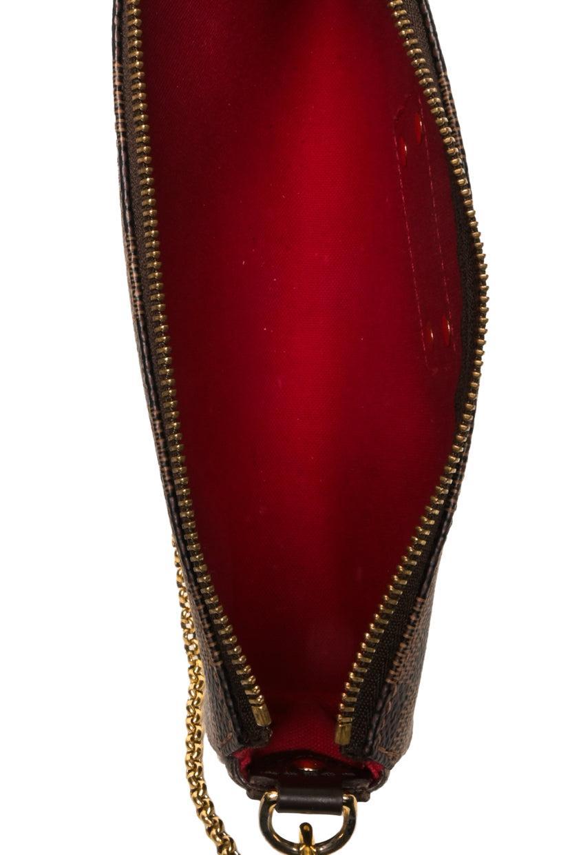 Louis Vuitton 2009 Pochette Eva Damier Ebene Shoulder Bag