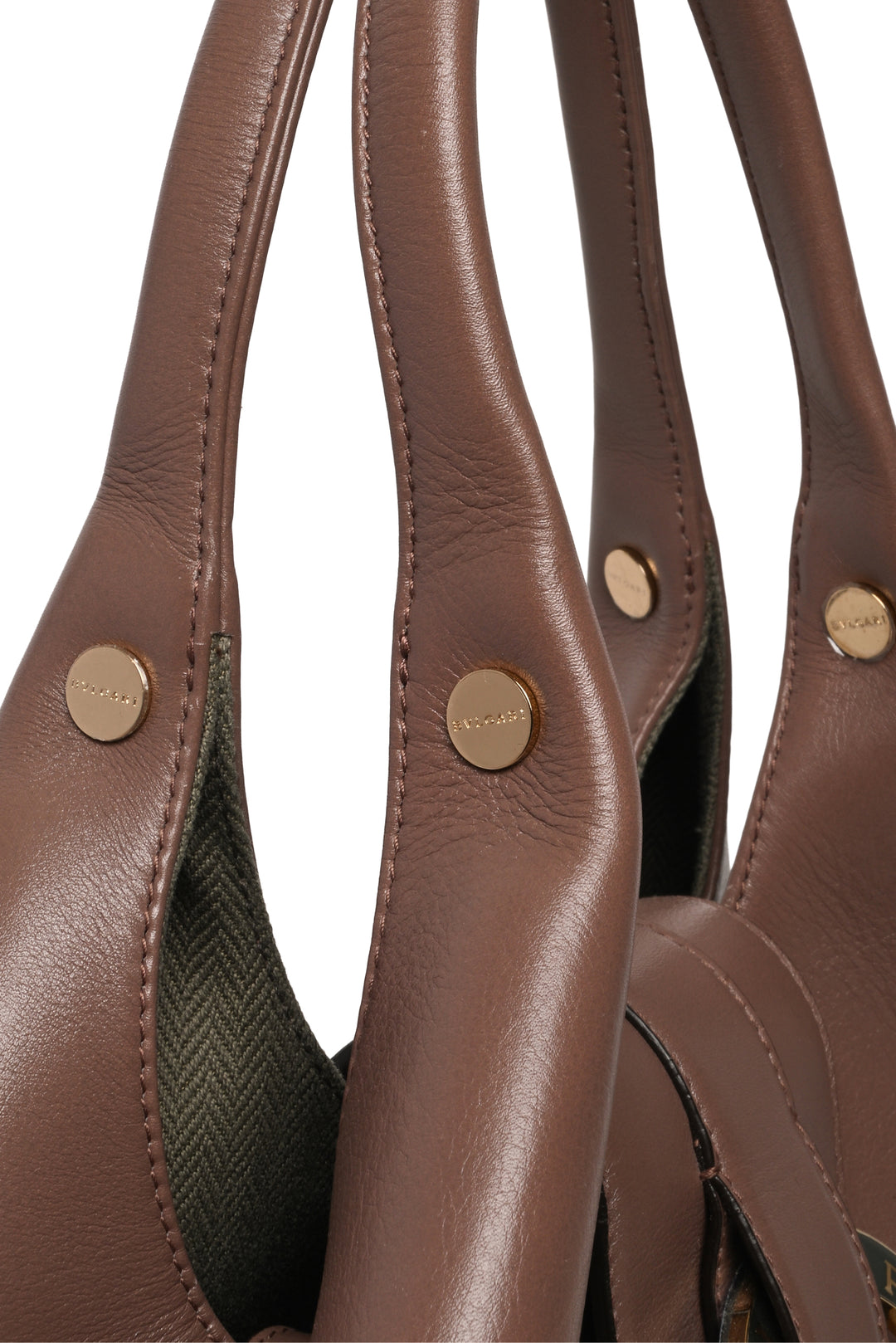 Bvlgari Beaded Leather & canvas Chandra Hobo Bag
