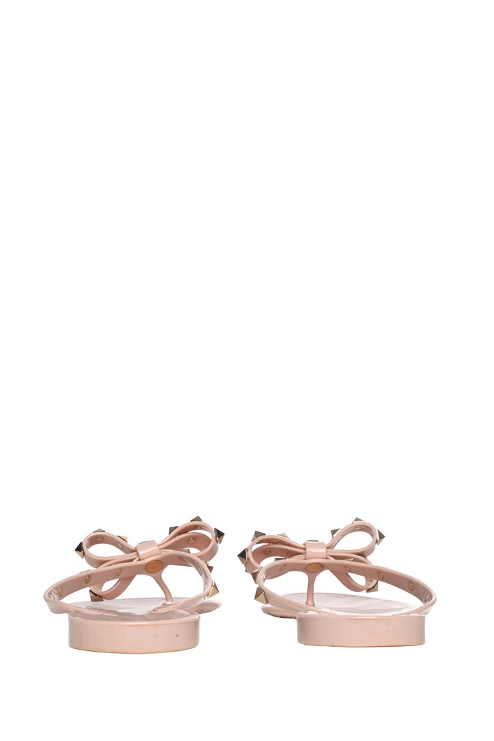 Valentino Size 38 Rockstud Rubber Slipper
