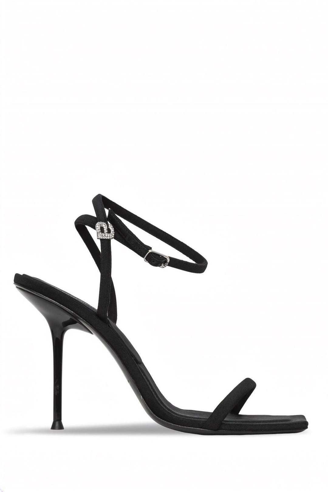 Alexander Wang Size 40 Julie Lycra Heeled Crystal Logo Sandals