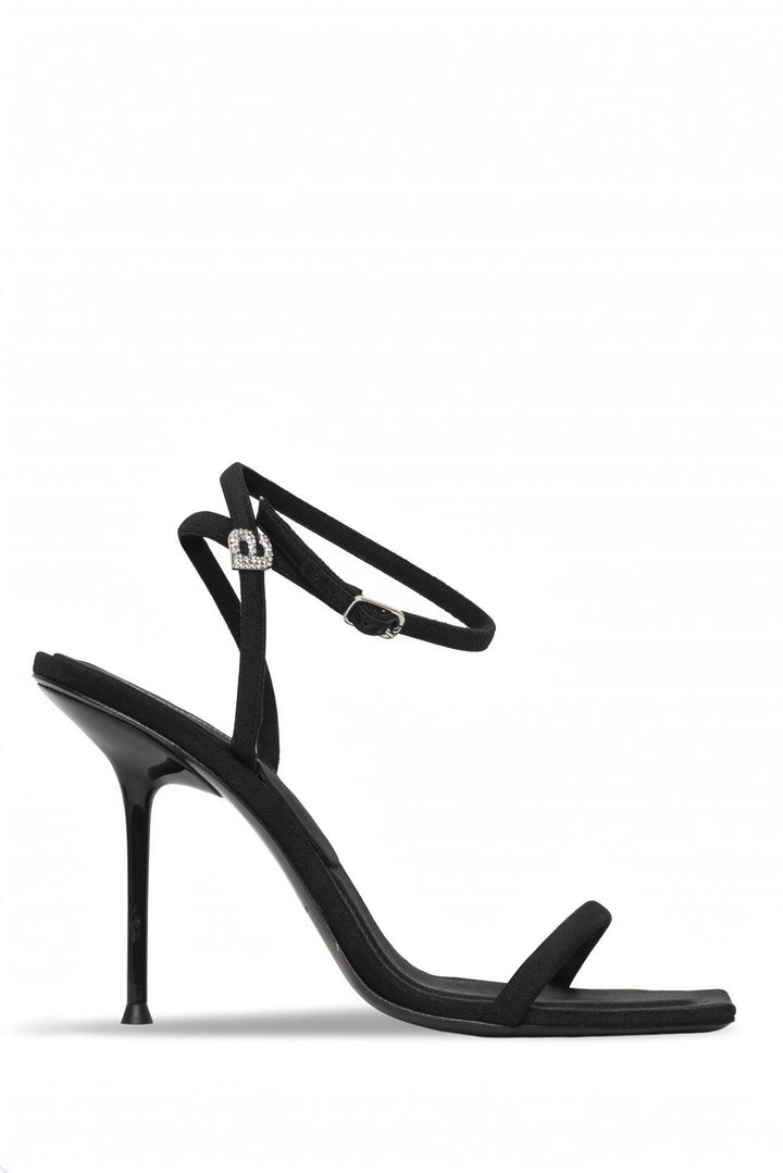 Alexander Wang Size 40 Julie Lycra Heeled Crystal Logo Sandals