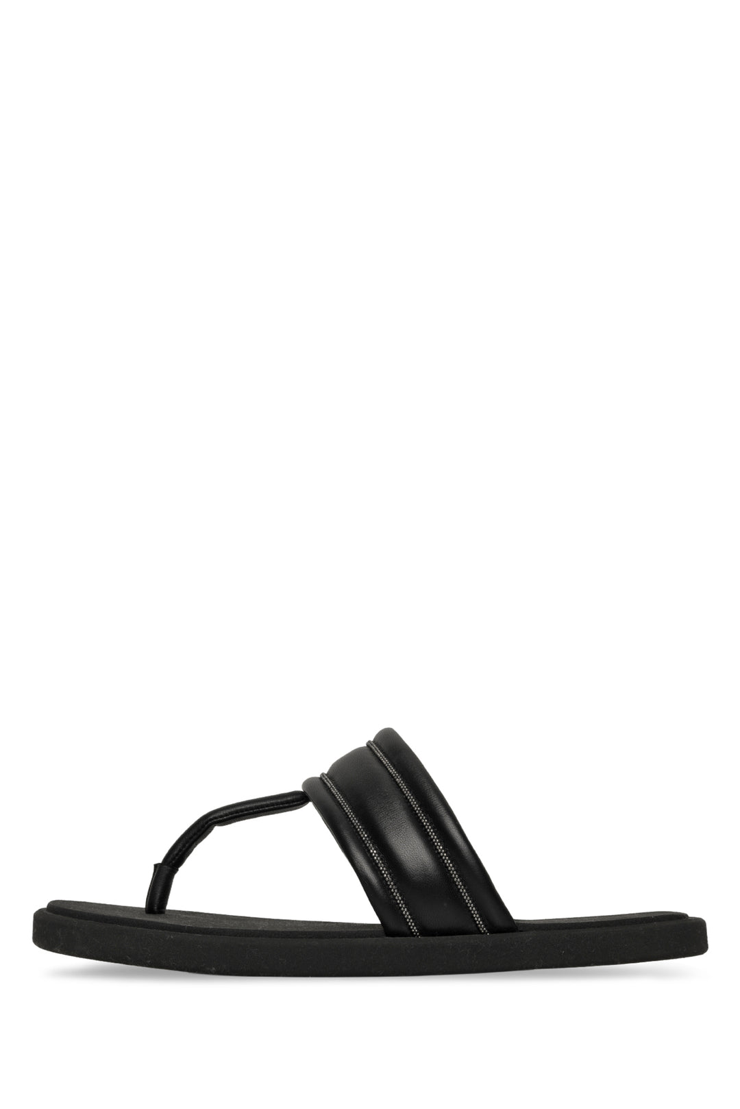 Brunello Cucinelli Size 39 Monili Trim Leather Flip Flops