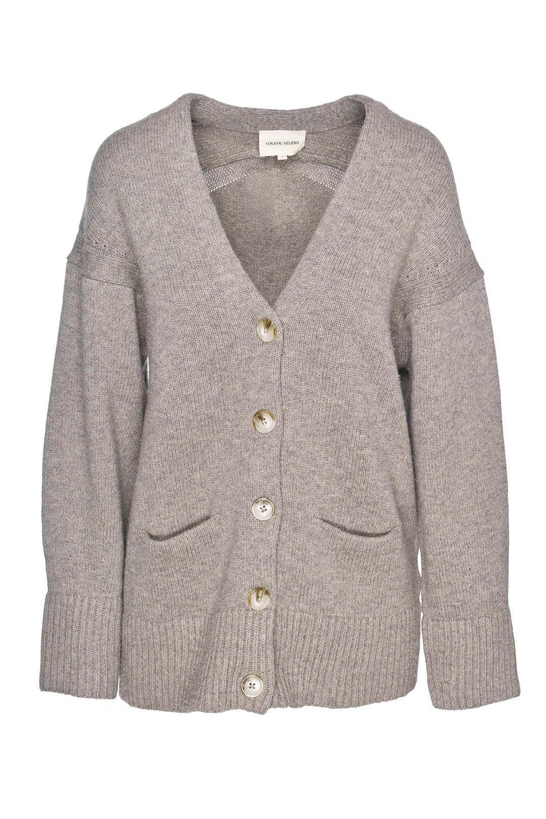 Loulou Studio Size S Sri Melange Wool & Cashmere-Blend Cardigan