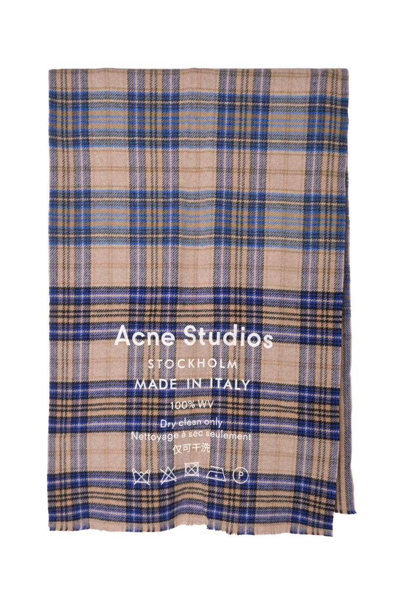 Acne Studios Cassiar Tartan Wool Scarf