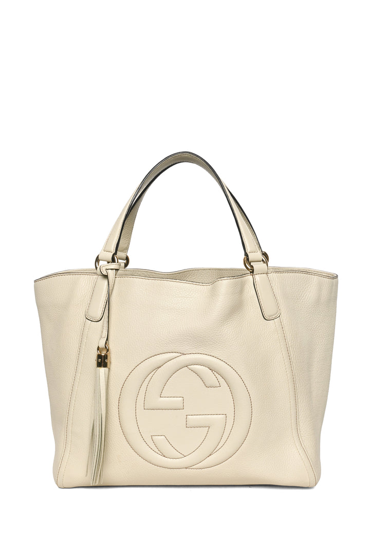 Gucci Pebbled Calfskin Soho Top Handle Tote