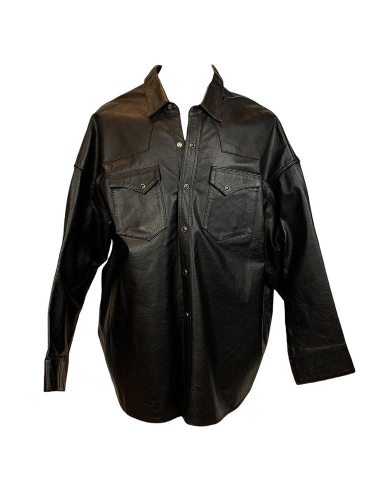 R13 Size L Men's Lambskin Oversized Cowboy Shirt Jacket