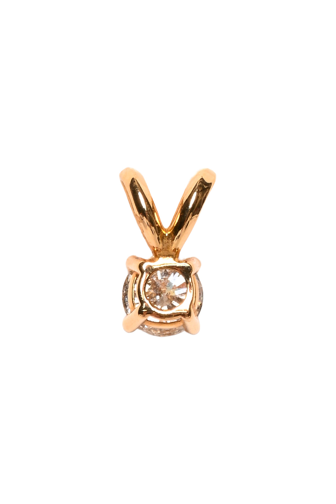 Blue Nile 14K Yellow Gold 0.25ct Diamond Solitaire Pendant