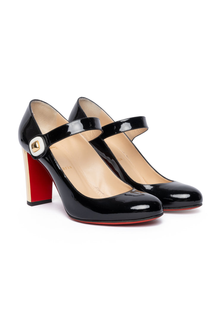 Christian Louboutin Size 39 Bibaba 85 Mary Jane Pumps